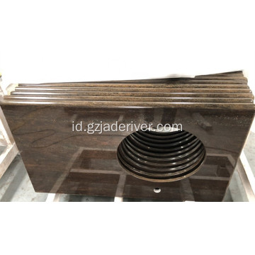 Brown Granite Countertop Top Kesombongan untuk Kamar Mandi